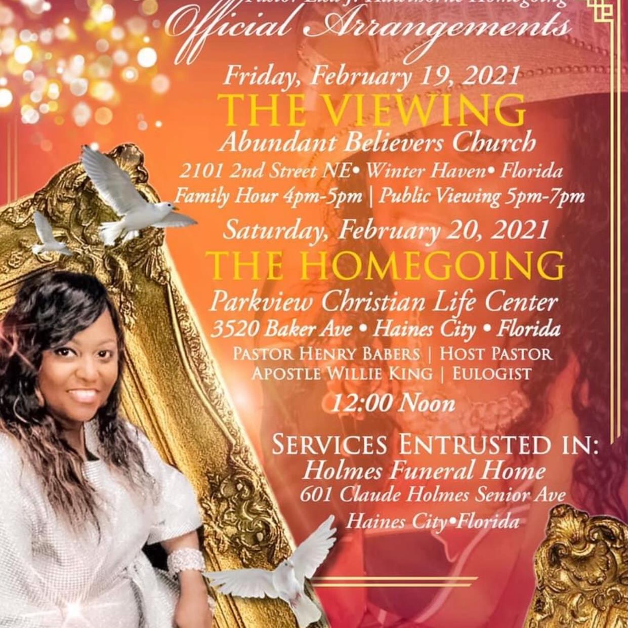 Prophetess Lisa Hawthorne's obituary , Passed away on February 7, 2021 in Haines City, Florida