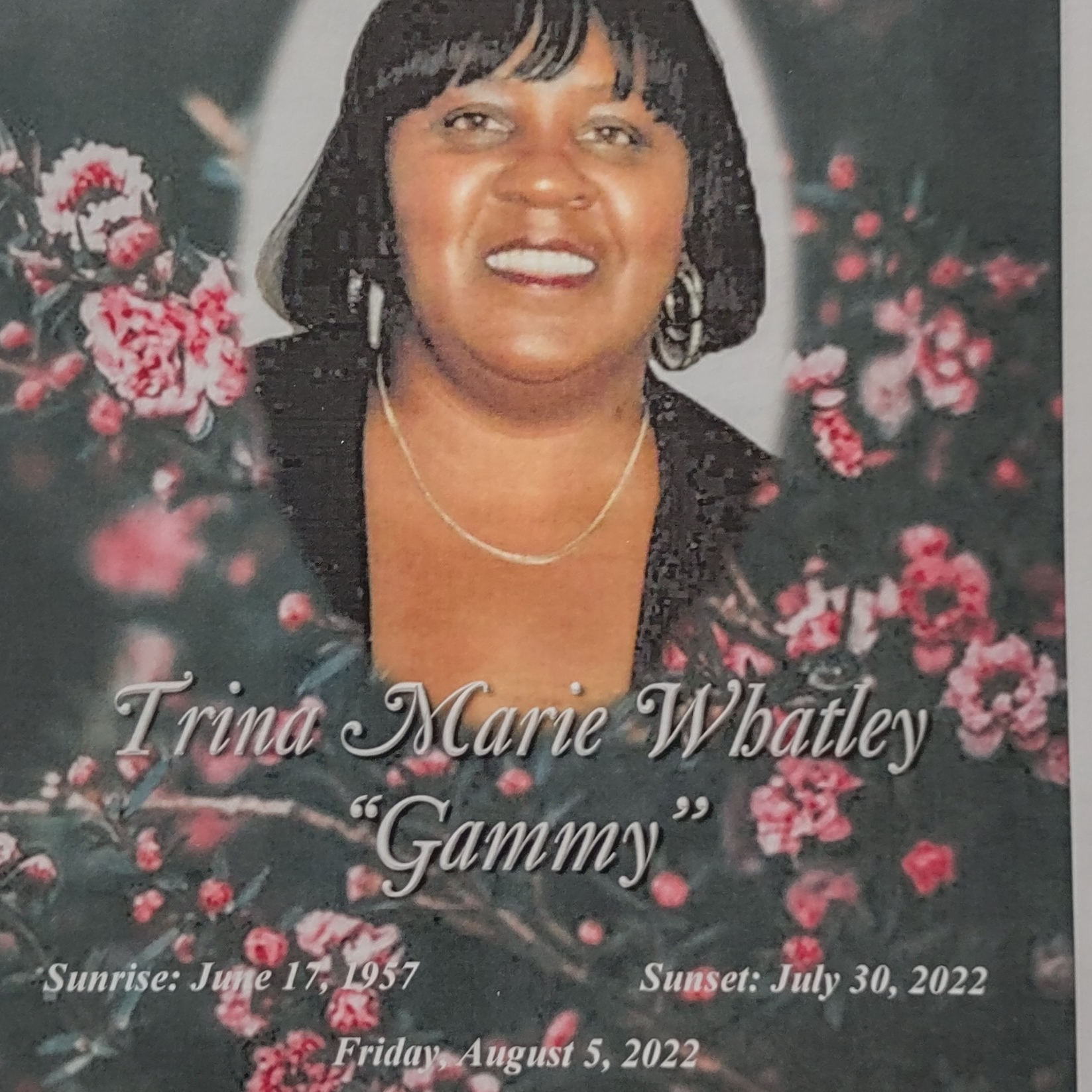 Trina Whatley's obituary , Passed away on July 30, 2022 in Akron, Ohio