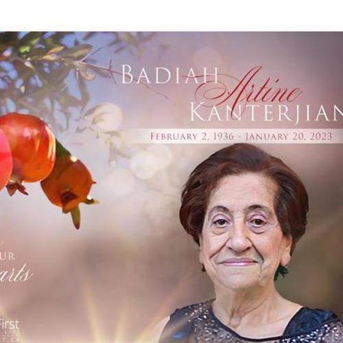 Dr Badiah Artine (Saad) Kanterjian's obituary , Passed away on January 20, 2023 in Windsor, Ontario