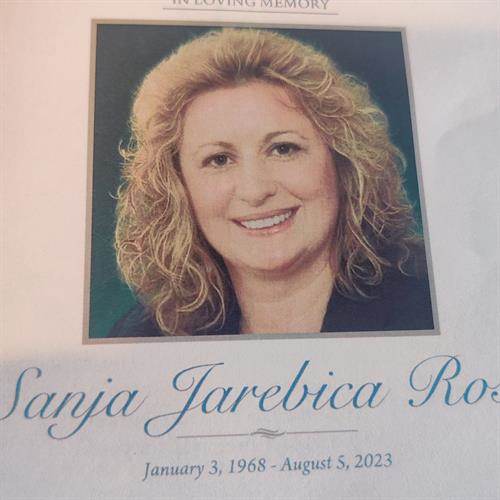 Sanja Jarebica Ross's obituary , Passed away on August 5, 2023 in San Diego, California