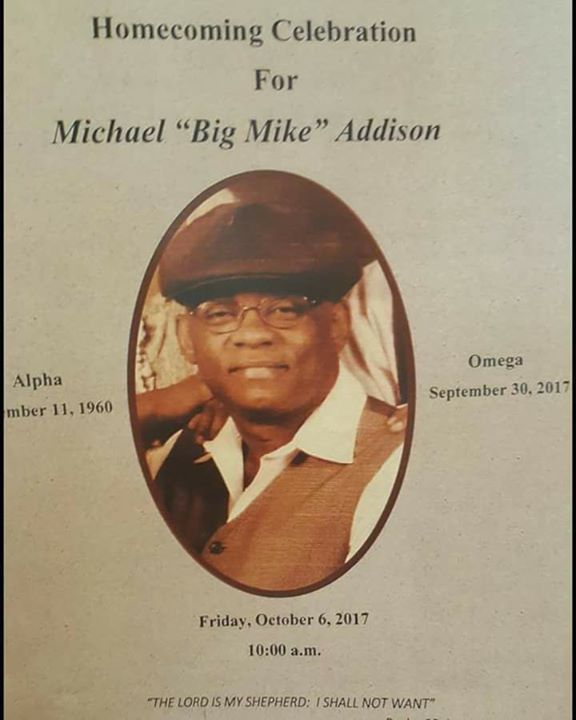 Michael Addison's obituary , Passed away on October 2, 2017 in Zachary, Louisiana